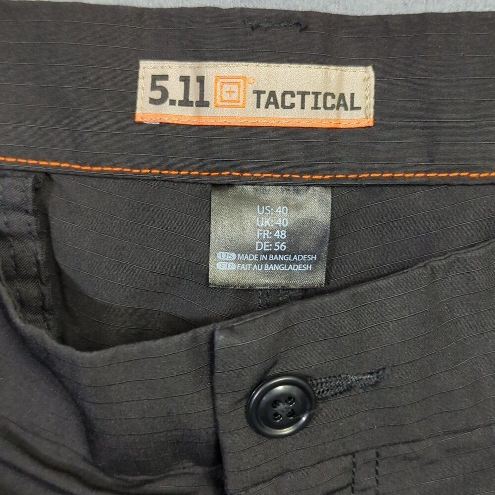 5.11 Tactical Shorts Men's 40 Black Fast Tac Urban 11" Outdoor Range Combat - Picture 7 of 10